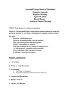 marshall county board of education meeting agenda